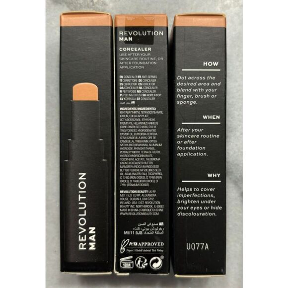 Revolution Man Concealer Stick Tan Lot of 3 - Picture 2 of 2